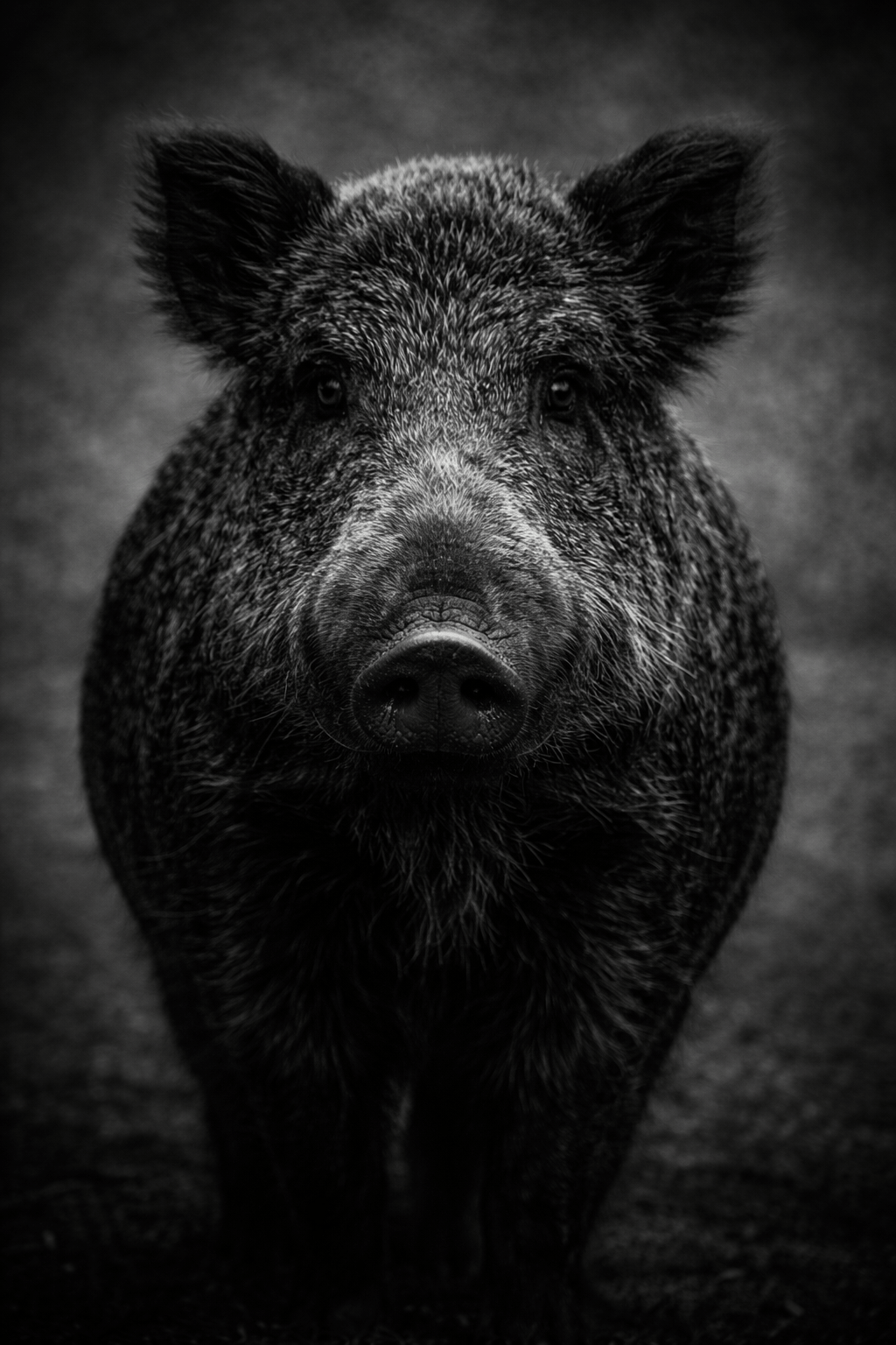 Wildschwein hochkant